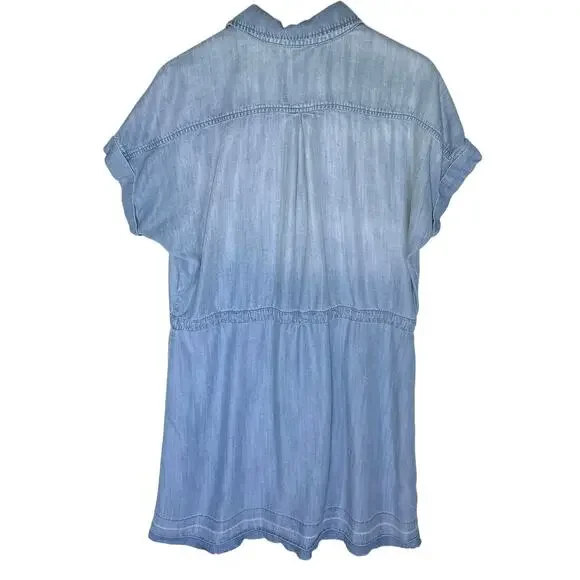 ANTHROPOLOGIE CLOTH & STONE Women’s Vintage Lightwash Chambray Dress - Picture 5 of 5